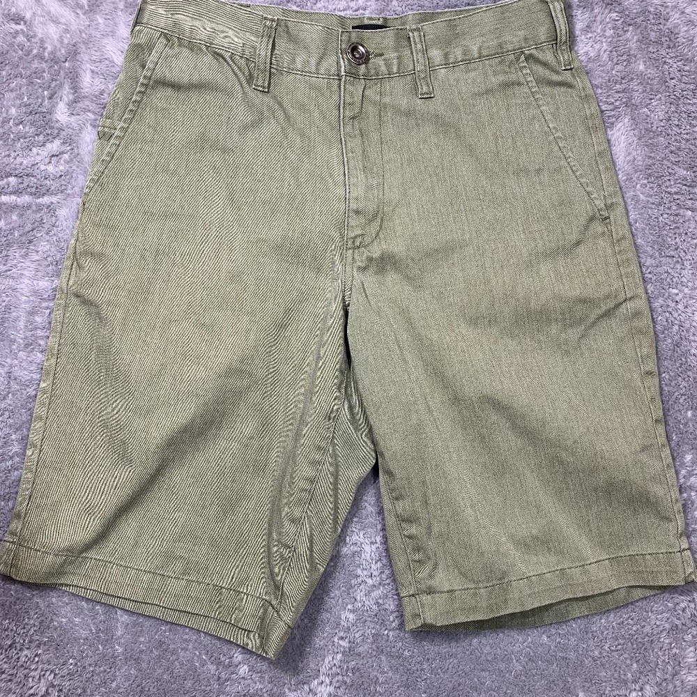 RVCA Men's‎ Green Casual Shorts Size 28 Cotton Blend Pockets Skate Surf Style